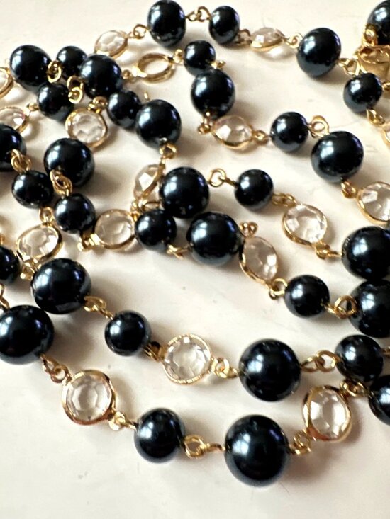 Charter Club Jewelry - Timeless Y2k Black Pearl Strand Necklace Extra Long Simulated Polished Classic